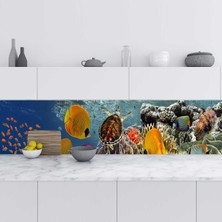 Sticker Art Mutfak Tezgah Arası Folyo Fayans Kaplama Folyosu Kızıldeniz 60X500 cm