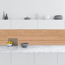 Sticker Art Mutfak Tezgah Arası Folyo Fayans Kaplama Folyosu Ahşap Laminat Desen 60X300 cm