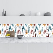 Sticker Art Mutfak Tezgah Arası Folyo Fayans Kaplama Folyosu Soyut Suluboya 60X500 cm