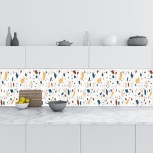Sticker Art Mutfak Tezgah Arası Folyo Fayans Kaplama Folyosu Renkli Duvar Sanatı 60X100 cm