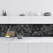 Sticker Art Mutfak Tezgah Arası Folyo Fayans Kaplama Folyosu Cooking Time 60X400 cm