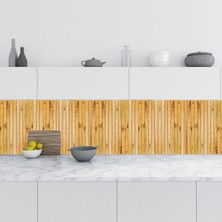 Sticker Art Mutfak Tezgah Arası Folyo Fayans Kaplama Folyosu Bej Ahşap 60X500 cm