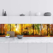 Sticker Art Mutfak Tezgah Arası Folyo Fayans Kaplama Folyosu Sonbahar 60X200 cm
