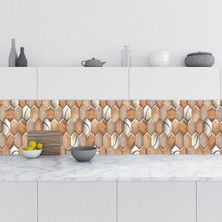 Sticker Art Mutfak Tezgah Arası Folyo Fayans Kaplama Folyosu Rustik Duvar Seramik Karo 60X100 cm