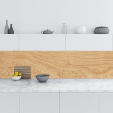 Sticker Art Mutfak Tezgah Arası Folyo Fayans Kaplama Folyosu Meşe Ahşap Doku 60X400 cm