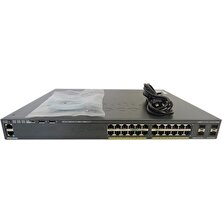 Cisco Catalyst WS-C2960X-24PS-L 24 Port 10/100/1000 Mbps Gigabit Switch  Gümrük Tasfiye Ürünü  Sıfırdan Farkı Kutusu Yok