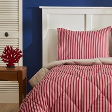 Nautica Home Maritime Stripe Tek Kişilik Comfort Set Red