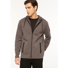 Fabrika Sports Kapüşon Yaka Düz Antrasit Erkek Sweatmont FS3WM-SWT264