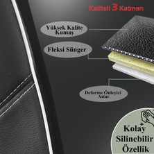 Citroen C4 Uyumlu Özel Tasarım Oto Koltuk Kılıfı Seti Star B