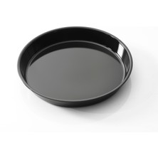 Cook-Lab Siyah Parlak Emaye Yuvarlak Fırın Tepsisi 38 cm