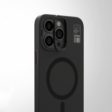 YoungKit iPhone 15 Uyumlu Kılıf Magsafe Şarj Özellikli Standlı Youngkit Hermit Bracket Serisi Kapak Siyah