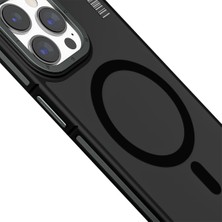 YoungKit iPhone 15 Uyumlu Kılıf Magsafe Şarj Özellikli Youngkit Rock Sand Serisi Kapak Siyah