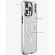 YoungKit iPhone 15 Pro Max Uyumlu Kılıf Magsafe Şarj Özellikli Youngkit Crystal Shield Serisi Kapak Şeffaf
