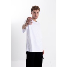 Pull The Hood Unisex Oversize Tshirt Beyaz