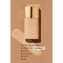 Estee Lauder Double Wear Sheer Işıltı ve Nem Etkili Hafif Dokulu Fondöten SPF20 - 30ml Renk:3W1 Tawny