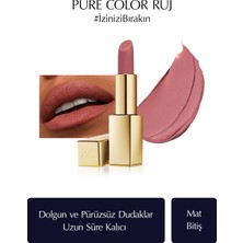 Estee Lauder Mat Bitişli Ruj - Pure Color Matte Lipstick - 3.5gr - Renk: 828 In Control