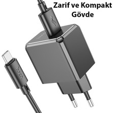 Hoco CS11A USB Port + USB To Type-C Şarj Kablosu ve Adaptörü Seti