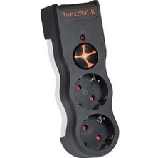 Tunçmatik Powersurge 2 Ikili Enerji Koruma Prizi Siyah