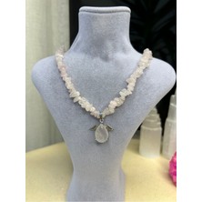 Doğaltaş Pembe Kuvars Melek Kolye