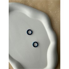 Doğaltaş Deliksiz Erkek Çelik Küpe