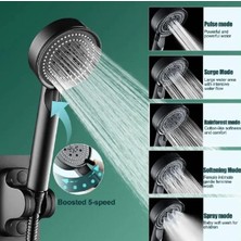 Cmt 5 Kademeli Duş Başlığı Siyah