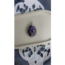 Doğaltaş Ametist Kolye Ucu