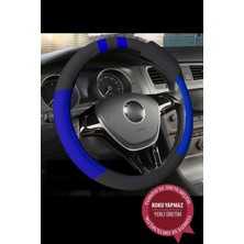 Nice Shop Premium Lüks Geçmeli Direksiyon Kılıfı Kokusuz 38-40 cm Suni Deri