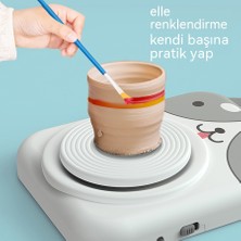 Maskot Çocuk Eğitici Eğlenceli Kil Heykel Manuel Elektrikli Çömlek Makinesi1 (Yurt Dışından)