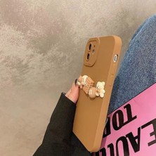 DEİLMİ iPhone 11 Kılıf 3D M Bear Kamera Korumalı Silikon Kapak