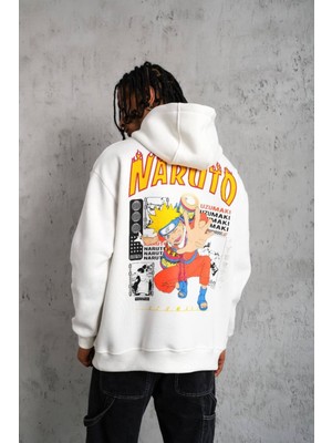 Blues Moda Özel Üretim Polizei Naruto Baskılı Oversize Kapşonlu Sweatshirt