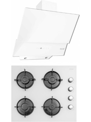 Itimat Beyaz 2'li Ankastre Cam Dijital Pro Set (Ocak-Davlumbaz) 1530 - 9019