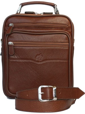 Büyük Boy Erkek El ve Omuz Askılı Portföy Çantası Hakiki Dana Derisinden