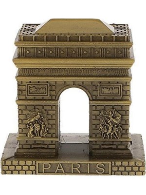 Dünyadan Hediyeler Vintage Metal Fransa Paris Zafer Kemeri Biblo Antik Bronz 8 cm