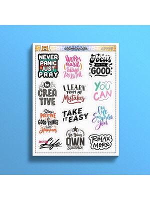 Sb Store Motivasyon Temalı Sticker Etiket Seti -3 Notebook - Tablet -  Duvar Sticker - Bullet Journal - Scrapbook - Ajanda - Günlük Süsleme