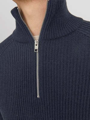 Jack & Jones Erkek Yarım Fermuarlı Boğazlı Kazak - 12236308