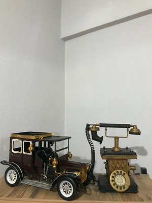 Dekoratif Metal Telefon Kumbaralı, Dekoratif Metal Araba