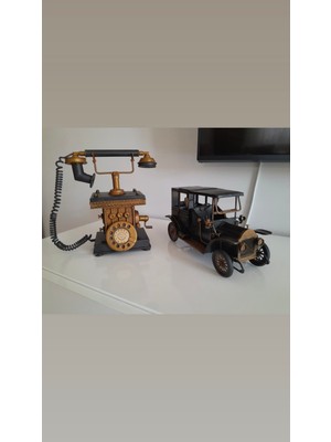Dekoratif Metal Telefon Kumbaralı, Dekoratif Metal Araba