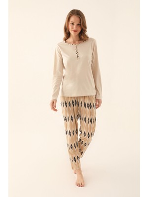 Pierre Cardin Kadın Bej Pijama Takımı
