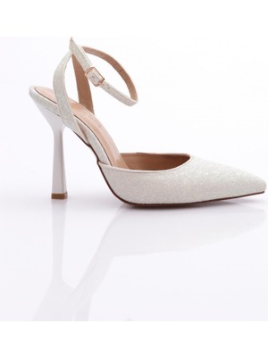 DGN 6080 Kadın Bilekten Bağlama Abiye Ayakkabı