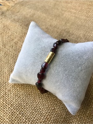 Doğaltaş Lal (garnet) Taşı Bileklik
