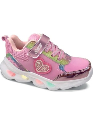 Sanbe 128 Y 9217 22-25 Işıklı Kız Çocuk Spor Pembe