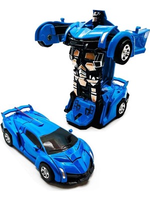 Layfhex Transformers Bumblebee Robota Dönüşebilen Oyuncak Araba Mavi
