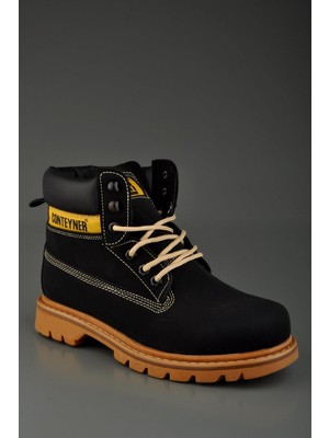 Conteyner Spor Kalıp Cat Model Erkek Bot Siyah