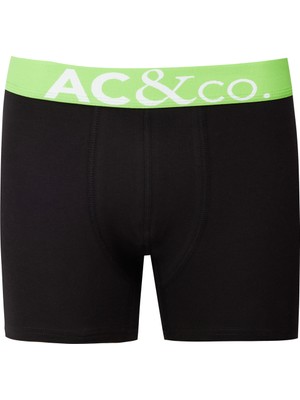 AC&Co / Altınyıldız Classics Erkek Siyah Pamuklu Esnek 3'lü Boxer