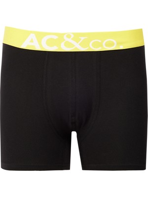 AC&Co / Altınyıldız Classics Erkek Siyah Pamuklu Esnek 3'lü Boxer