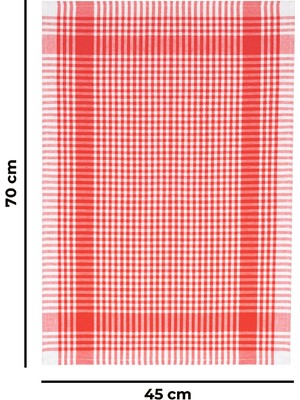 Tuable Pöti Kareli 7'li Kurulama Bezi, Beslenme Örtüsü, Servis Peçetesi, Mutfak Havlusu Renkli Set 45X70CM