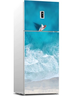Sticker Art Buzdolabı Sticker Kaplama Dolap Kaplama Etiketi Deniz Yat