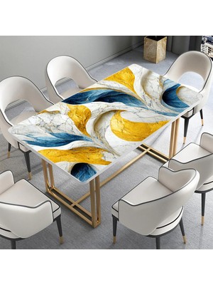 Sticker Art Masa Kaplama Folyosu Mobilya Masa Kaplama Folyoları Soyut Ebru