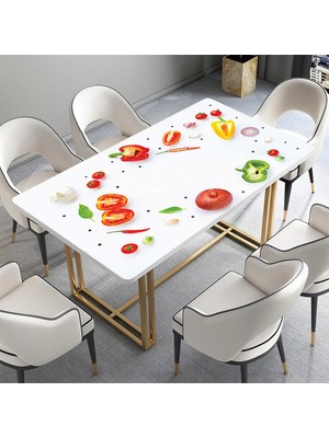 Sticker Art Masa Kaplama Folyosu Mobilya Masa Kaplama Folyoları Çeşitli Sebzeler 5
