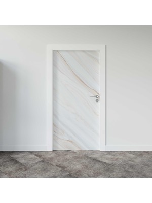 Sticker Art Kapı Giydirme Kapı Sticker Folyosu Mermer Doku